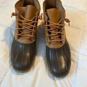L.L. Bean Men's Classic 6” Bean (Duck) Boot - Tan and Brown